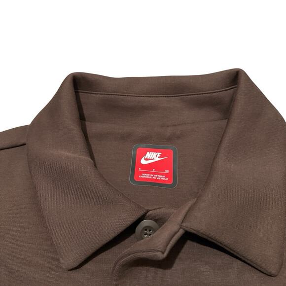 Nike Tech Fleece Shacket Oversized Fit Brown Jacket FZ7566-237 Men's Size Small - Picture 7 of 10